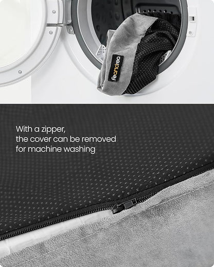 Feandrea Orthopedic Dog Bed, Large Dog Bed Waterproof, Removable Washable Cover Sofa with Non-Slip Bottom, Raised Edges, 48 x 33 x 8 Inches, Light Gray UPGW078G02V1