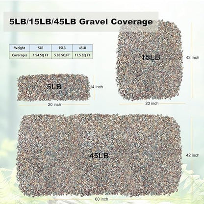 45LB Succulents Rocks for Plants Cactus Gravel Pebbles for Fish Tank 1/2 Inch Natural River Rocks for Vase, Aquarium, Landscaping,Bonsai,Terrarium Pebbles, Mixed Color