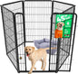 FXW Homeplus Unleashed Indoor Dog Playpen - Stress-Free and Safe Play, Heavy Duty 45 Inch 6 Wire Panels Dog Pen for Large Dogs, Black│Patented