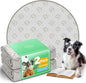 FXW Washable Pee Pads for Dogs, Puppy Pads with Super Absorbent, Specifically Designed for Whelping Box, 47" Round, Khaki, 2 Packs