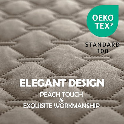 gogobunny 100% Double Sided Waterproof Dog Blanket Soft Pet Bed Cover Reversible Protect Furniture Couch Sofa Car for Puppy Large Dog Cat (Dark Stone/Light Stone, 68x82 Inch (Pack of 1))