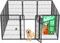 FXW Homeplus Unleashed Indoor Dog Playpen - Stress-Free and Safe Play, Heavy Duty 40 Inch 12 Wire Panels Dog Pen for Medium and Large Dogs, Black│Patented