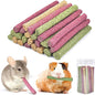 ERKOON Timothy Hay Sticks,Rabbit Chew Toys for Teeth Natural Molar Sticks Rabbits Treats for Bunnies, Chinchilla Guinea Pigs, Gerbil, Hamster (25 Pcs)