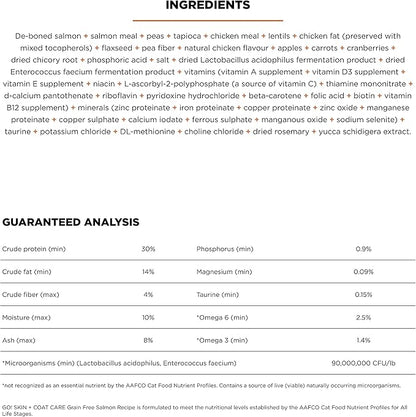 Go! Solutions Skin + Coat Care, Grain-Free Dry Cat Food, Salmon Recipe, 16 lb Bag