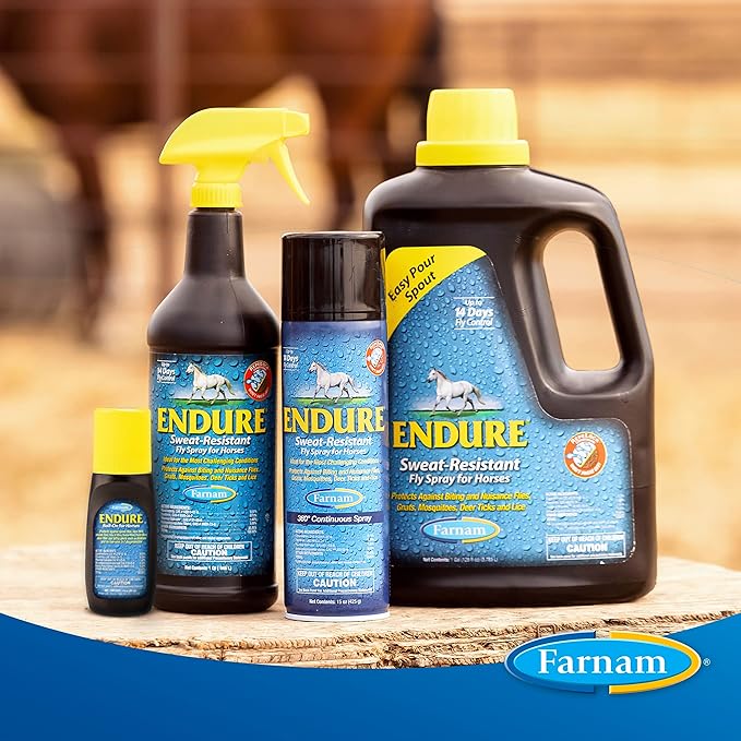 Farnam Endure Roll-On Fly Repellent for Horses, for Sensitive Areas, 3 Ounces