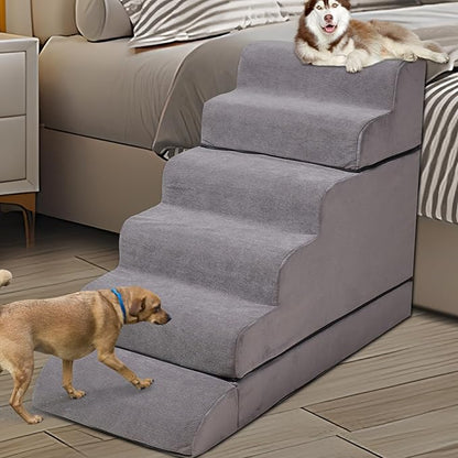 24-30inches High Dog Stairs & Steps for High Beds Tall, LitaiL 29inch 6 Steps Pet Stairs/Steps for High Beds Large Dogs, Non-Slip Dog Ramps for Small Dogs, for Older Cats