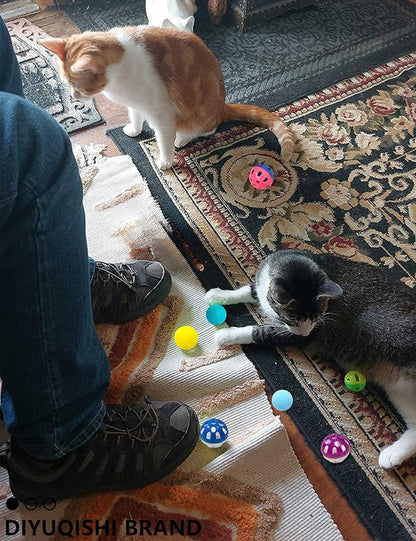 40-Piece Cat Toy Variety Pack for Indoor Cats and Kittens, Bouncy Paws (1.5'' - 2.2'', Cat Toys Deluxe Pack)