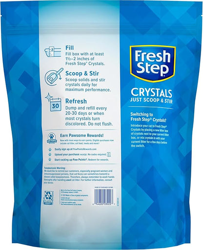 Fresh Step Crystals, Premium Cat Litter, Scented, 8 Pounds, Pack of 2 (Package May Vary)