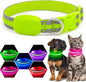 Flashseen LED Cat Collar,Light Up Dog Collar Rechargeable, Dog Lights for Night Walking, Comfortable Soft Mesh Pet Collar Adjustable for Cats Puppy and Small Dogs(Neon Green, XS)