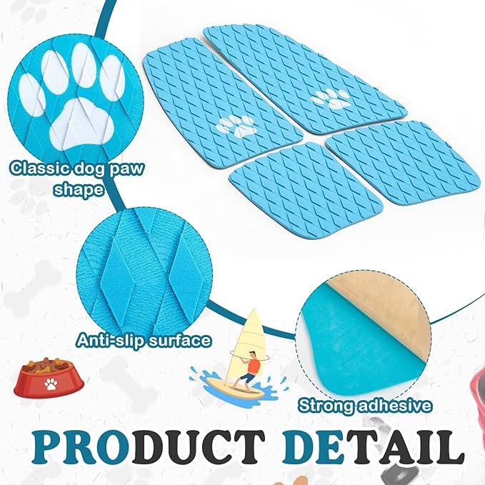 Dog Traction Pad Dog Paddle Board Kayak Accessories 21.2 x 15.3 Inch Non Slip Deck Grip Mat Surfboard Traction Good Grip EVA Foams for SUP Skimboard Paddleboard Surfboard