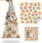 27.6"Cat Grooming Wrap, Self Adhesive Cat Wrap for Cutting Nails, Anti-Escape Calming Cat Swaddle Wrap for Medicine Ear Cleaning, Anti-Scratch Cats Burrito Restraint Blanket, Multifunctional Pet Tool