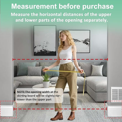 ALLAIBB Baby Gate Pressure Mounted Extra Wide Walk Through Child Kids Safety Toddler Tension White Long Large Pet Dog Gates with Extension for doorways Kitchen and Living Room (62.20-66.93"/158-170cm)