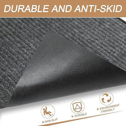 Front Door Mat Outside Entrance, 96" x 48" Sturdy Indoor Outdoor Mats for Entryway, Low Profile Welcome Doormat for Home Entrance, Non Slip Shoe Scraper Mat, Ideal for High Traffic Area