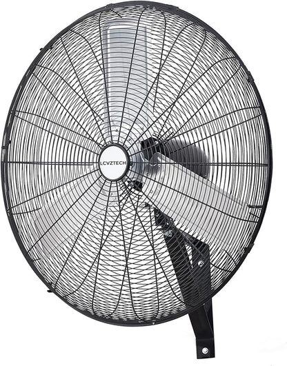30 inch Wall Mount Fan Oscillating, 3-Speed 8850 CFM High Velocity Industrial Wall Mounted Fan, Heavy Duty Air Circulator for Garage, Shop, Gym, Workshop, Covered Patio - UL Listed