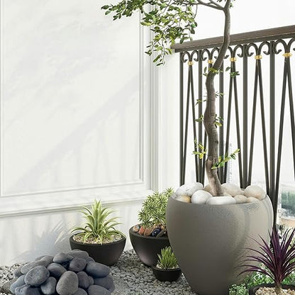 40lbs Large River Rocks for Landscaping, 2-3 Inch Big Black Pebbles, Hand-Picked Premium Stones for Garden Design, Fish Tank, Flower Pots, Pathways and Backyard