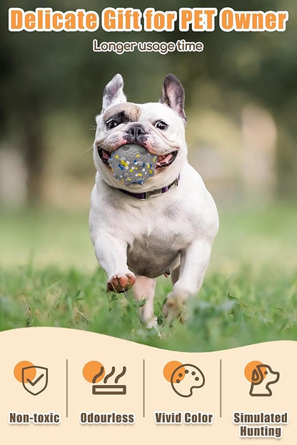 2.36'' Dog Balls for Dogs Aggressive Chewers Indestructible Tennis Durable Bouncy Interactive Dog Toy Balls for Fetch Game Floating Training(Grey Medium)