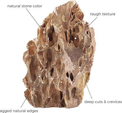 6-8 Inches Natural Dragon Stone 4 PCS Aquarium Rocks for Aquascaping, Aquarium Landscaping, Terrariums, Fish Tank Decoration, Vivariums, Paludarium, Reptile and Amphibian Enclosures