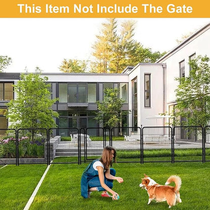 Garden Fence 40 Inch 14 Panels Without Gate, Total 31 Ft(L) Garden Fence for Yard and Dog, Black Dog Pen Wide Door, Metal Dog Pen Heavy Duty Pet Puppy Exercise Pen for Rv Camping