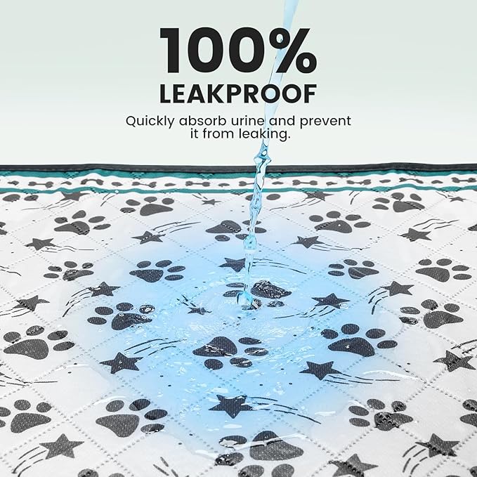 Gardner Pet Washable Dog Pee Pads, 36'' x 36'' Non Slip Dog Mats with Great Urine Absorption, Reusable Puppy Pee Pads for Potty Training - 2 Pack