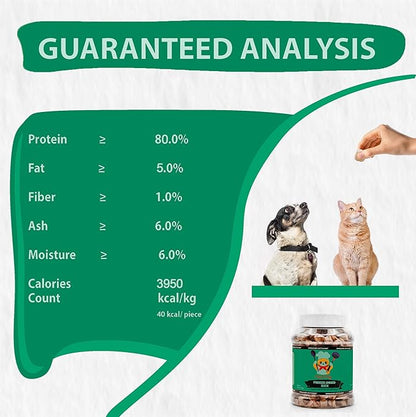 Freeze-Dried Duck Treats for Cats & Dogs – 100% Human Grade, Single Ingredient, High-Protein, Healthy Snack – No Additives or Preservatives – 1.5oz - Inspected & Tested in USA