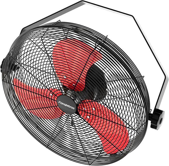 2600 CFM 14 inch Outdoor High Velocity Wall Mounted Fan, 3-Speed Metal Fans with IP44 Enclosure Motor, Industrial Grade Weatherproof Wall Fan for Patio, Greenhouse, Garage, and Gazebo