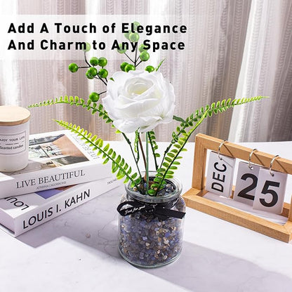 3 Lb Blue Agate Polished Tumbled Stones Chips, Aquarium Gravel Rocks Natural Decorative Pebbles Marbles for Aquarium, Vase Fillers, Succulent Plants Decor