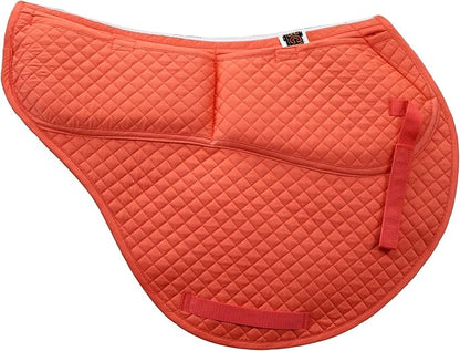 ECP Equine Comfort Products All-Purpose Contoured Correction Saddle Pad with Adjustable Memory Foam Inserts for Custom Support, Non-Slip, Shock Absorbing, 22” Spine, 19.5” Drop