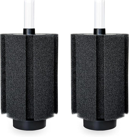 100-120 Gal Large Aquarium Sponge Filter with Air Stone and Ceramic Media,2 Pack Quiet Fish Tank Filters fit Breeding Fry Betta Shrimp Fish Tank