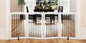 Freestanding Pet Gate - Foldable Wooden Dog Gate, 80 Inch Wide, 4 Panels, White