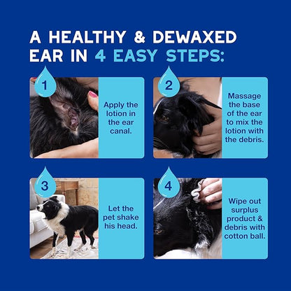 DOUXO® Skin & Coat SPA - Ultra-Safe Dewaxing Ear Cleaner for Dogs and Cats, 4.1 fl oz, Safely Cleans and Dewaxes The Ear, Skin-Friendly Formula