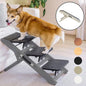 Dog Steps for Bed & Couch 2-in-1 Dog Stairs/Ramp - Height Adjustable Dog Ramp for Couch 7” - 20” - Pet Stairs, Dog Stairs for Small Dogs - Easy to Move Pet Steps with Landing Platform, Gray