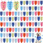 100 Pieces Paw Print Dog Bandanas Bulk Paw Bandanas for Dogs Soft Bibs Adjustable Triangle Doggie Scarves for Small Medium Large Pets Party Costume