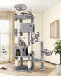 Globlazer Giant Cat Tree, 83 inch Cat Tree for Indoor Cats Large Adult, XXL Cat Tower with 9 Scratching Posts for 20lb+ Heavy Duty Large Adult Cats, F83, Light Grey