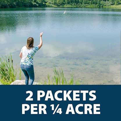 Airmax PondClear Packets, Beneficial Bacteria & Enzyme Clarifier Treatment with Ecoboost PRx, Clear & Clean Pond & Lake Water, Safe for Fish, 24 Count