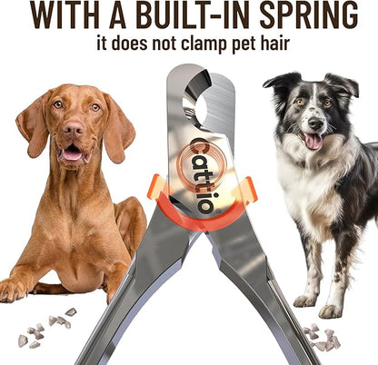 Dog Nail Clippers - All Steel Material, Built-in Spring,Heavy Duty Dog Nail Trimmer Full Metal Razor Sharp Professional for All Dogs Cats with Thick Toena,Dog Nail Trimmers