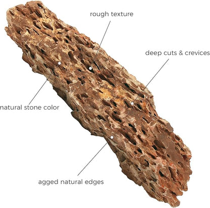 22-24 Inches Natural Dragon Stone 1 PCS Ultra Large Aquarium Rocks for Aquascaping, Aquarium Landscaping, Terrariums, Fish Tank Decoration, Vivariums, Paludarium, Amphibian Enclosures