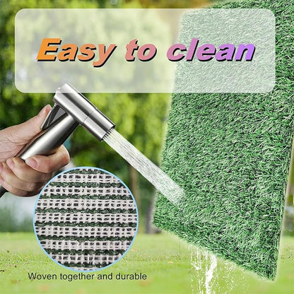 35"X22.6" Dog Grass Pad with Tray - Indoor/Outdoor Artificial Turf Potty Training Mat for Large Dogs, Portable Dog Litter Box for Balcony/Patio, Washable Reusable Pee Pad and Fake Grass for Dogs