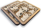 02 Boston Terrier Dog Coaster - Boston Terrier Dog Puzzle Wooden Coaster Set - Interlocking Jigsaw Drink Mats with Laser-Cut Design for Boston Terrier Lovers