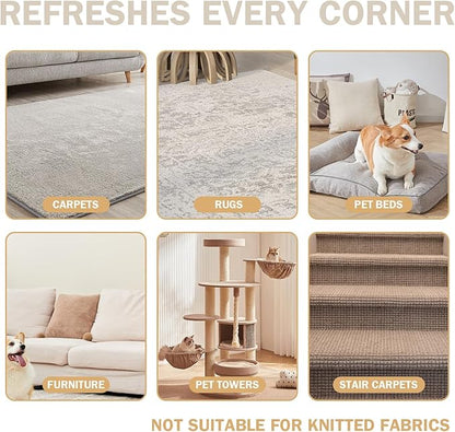 63“Ultra Long Carpet Rake by LINTPLUS-Heavy Duty Carpet Scraper & Pet Hair Remover for Deep Cleaning, Efficient Dog Hair Remover for Carpets,Rugs,Furniture-Durable Carpet Rake for Home Use