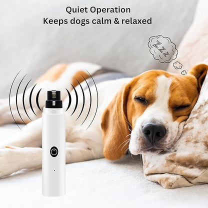 GajetNest Professional Pet Nail Grinder for Dogs and Cats, 2 Speeds LED Light USB Charging Low Vibration, Quiet, Cordless Ergonomic Long Lasting Battery, Safety Guard