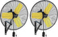 9000 CFM 24" Outdoor Oscillating Wall Fan with 2 Pack, High Velocity 3-Speed Waterproof Professional Outdoor Fan, Heavy Duty Industrial Wall Mount Fans for Commercial, Garage, Warehouse, UL Listed