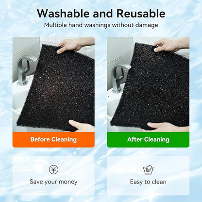 Aquarium Filter Sponge Pad, Filter Media Foam Sponges, Filter Accessories for Fish Tanks and Ponds (18.5"x18.5"x1.6", 20PPI, 2 Pack)