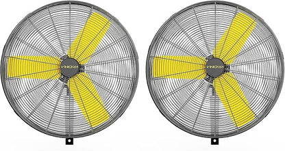 30 Inch Industrial Wall Mount Fan Oscillating with 2 Pack, 8900 CFM Commercial Metal Wall Fans with Poweful Motor, 3 Speed, Heavy Duty Construction Indoor for Warehouse, Workshops UL Listed