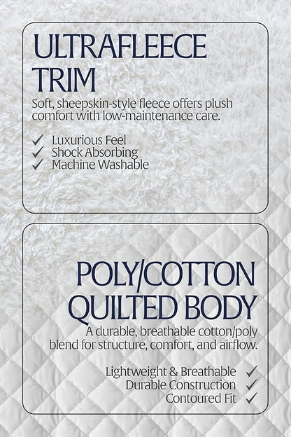 Equinavia Eidsvoll Shaped English Saddle Pad for Show Jumping with Ultra Fleece Trim