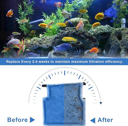 Aquarium Filter Cartridge Replacement Rite-Size A Filter Cartridges Compatible with MarineLand Penguin Power Filters 75 & 100 and for Aqua-Tech(EZ-Change #1) 5-15 Power Filters, 10 Pack