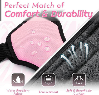 Eagloo Dog Harness Large Breed, No Pull Service Vest with Reflective Strips and Control Handle, Adjustable and Comfortable for Easy Walking, No Choke Pet Harness with 2 Metal Rings, Pink, XL