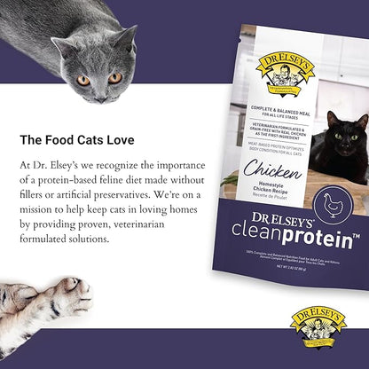 Dr. Elsey's Clean Protein Chicken Home Style Recipe All-Meat Pouch (Pack of 12)