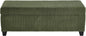 48" Green Ottoman with Storage, Corduroy Storage Ottoman Bench for Bedroom, End of Bed Bench with Safety Hinge for Living Room, Entryway