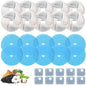 10 Set Cat Water Fountain Filter Replacement for Square 2.2L/73oz Stainless Steel Cat Fountain, ZEKIRY Pet Fountain Filter, Triple Filtration Replacement Filters(10 Filter, 10 Sponge, 10 8D Sponge)