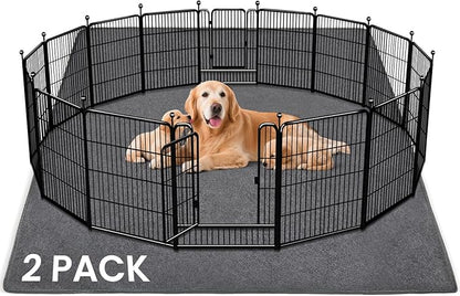 2 Pack Extra Large Washable Pee Pads for Dogs 72"x72" Reusable Dog Mat for Floor Non-Slip Waterproof Pee Pads for Dogs Fast Absorbent Pet Whelping Pads Puppy Playpen Mat for Incontinence, Housebreak